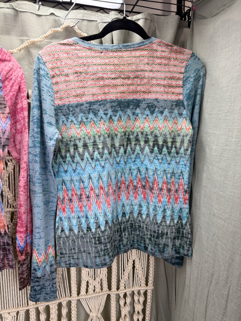 Prana Lottie Long Sleeve Lightweight Burnout Top | Set of Two (2) | Medium - Picture 8 of 13